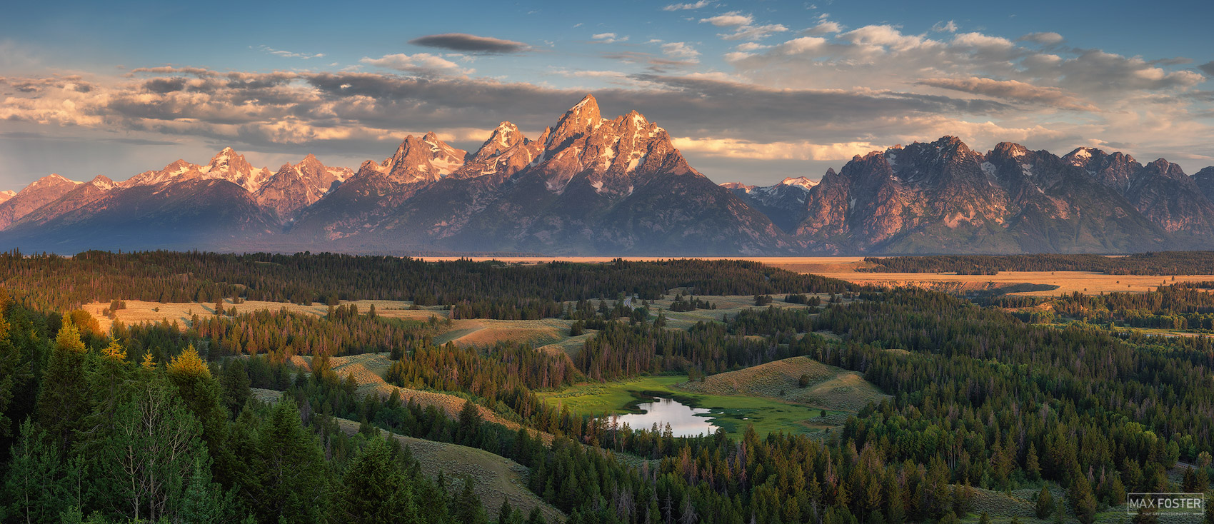Bring nature into your home with A Grand Morning, Max Foster's limited edition panoramic photography print of Grand Teton National...