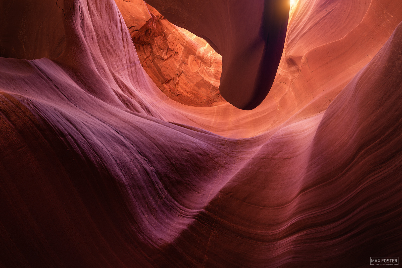 Bring your walls to life with Ablaze, Max Foster's limited edition photography print of a slot canyon in Page, Arizona from his...