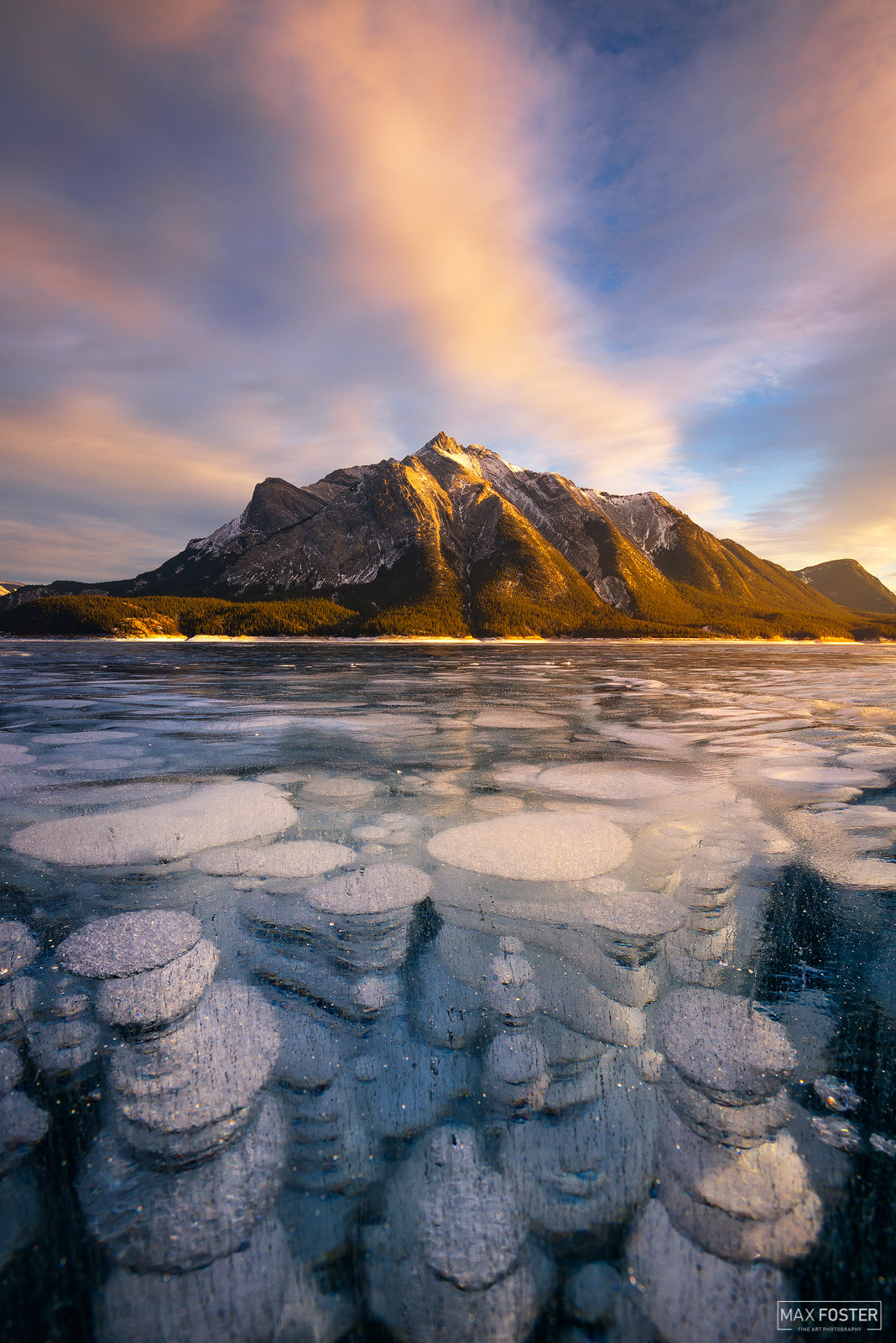 Bring your walls to life with Brilliant Depths, Max Foster's limited edition photography print of Abraham Lake in Jasper National...