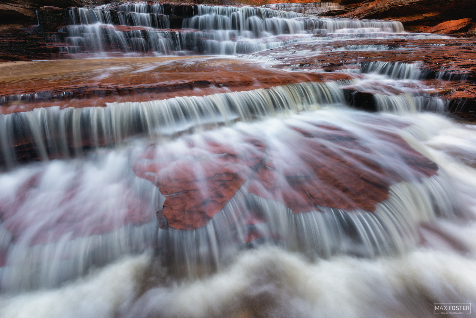 Breathe new life into your home with Cascade Symphony, Max Foster's limited edition photography print of Archangel Falls in Zion...