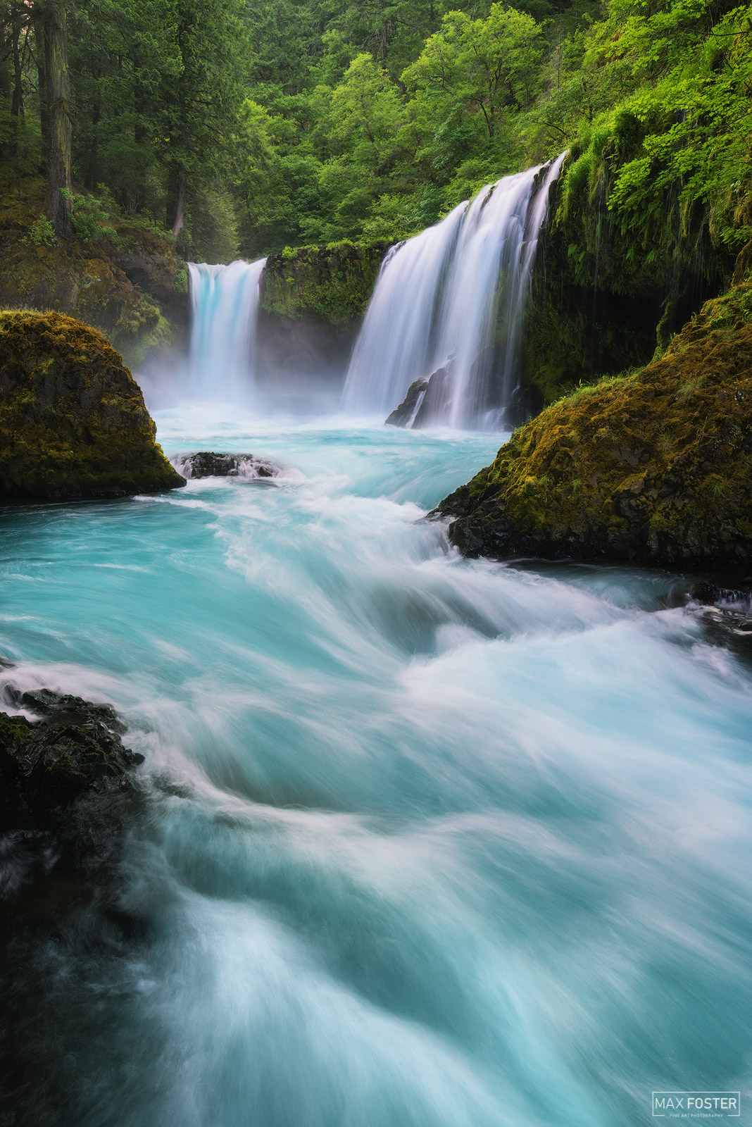 Refresh your space with Cascades of Blue, Max Foster's limited edition photography print of Spirit Falls in Washington from his...