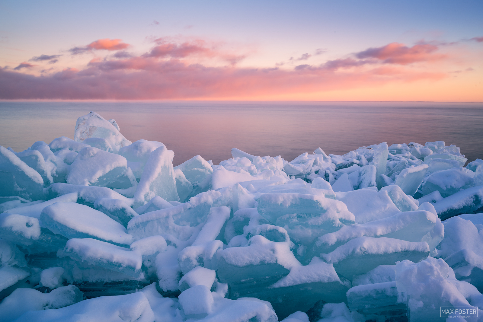 Transform your walls with Diamonds In The Rough, Max Foster's limited edition photography print of Lake Superior in winter from...