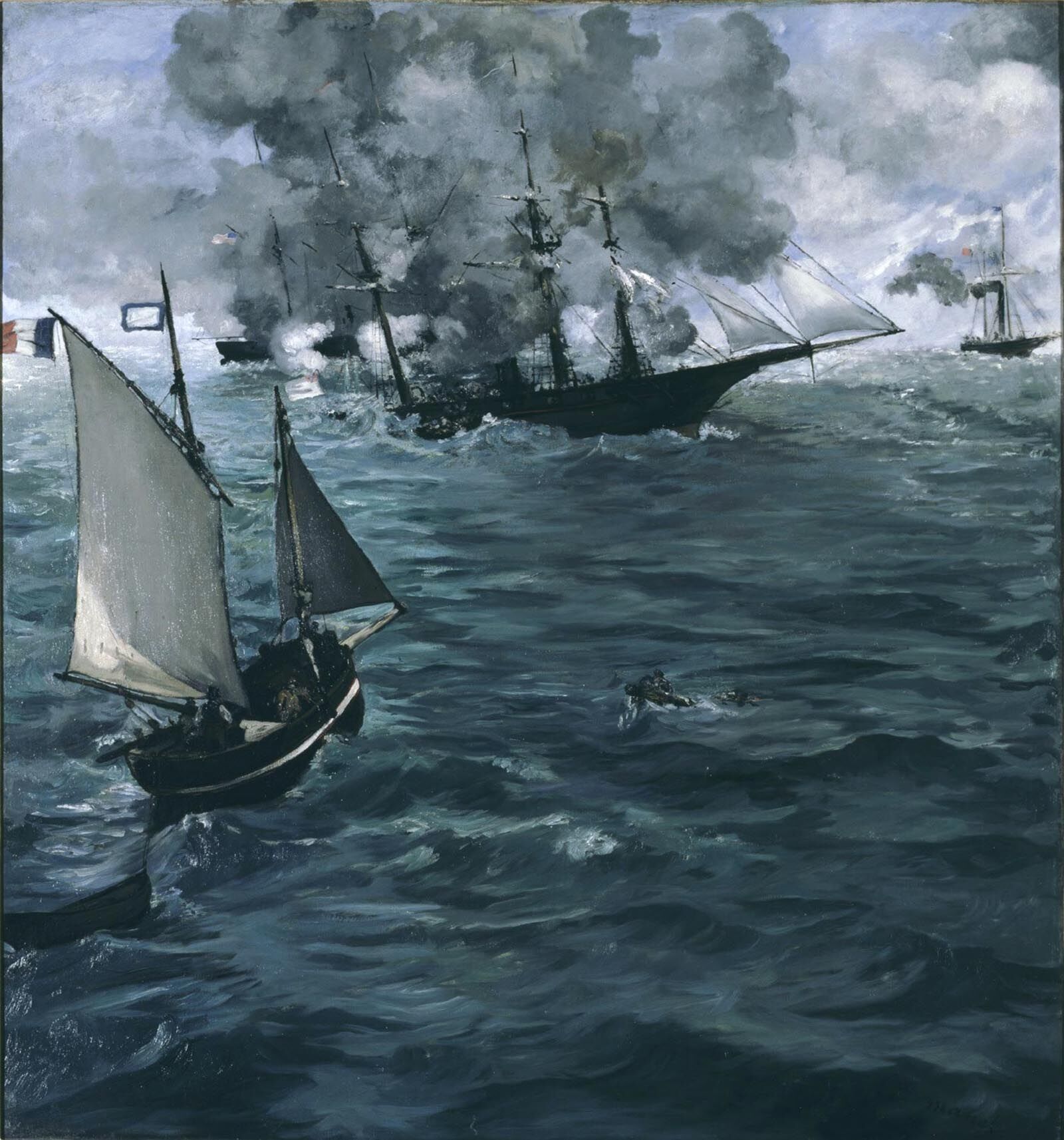Édouard Manet, The Battle of The Alabama and Kearsarge, 1864, Philadelphia Museum of Art