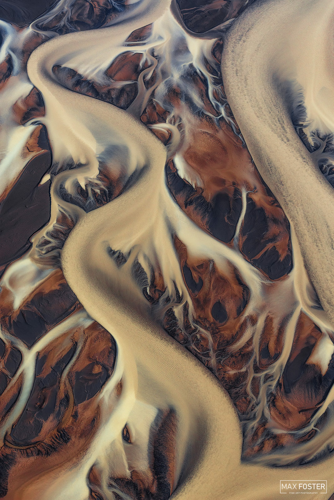 Breath new life into your home with Elemental, Max Foster's limited edition aerial photography print of rivers in Iceland from...