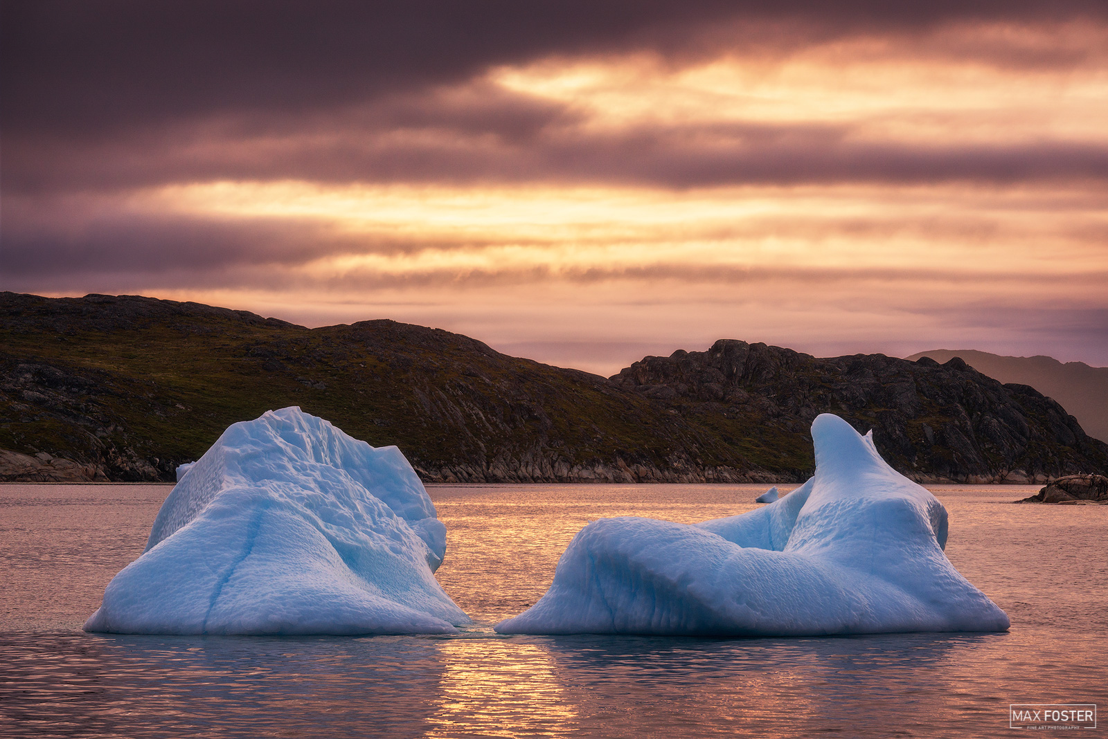 Bring your walls to life with Fire And Ice, Max Foster's limited edition photography print of icebergs in Southern Greenland...
