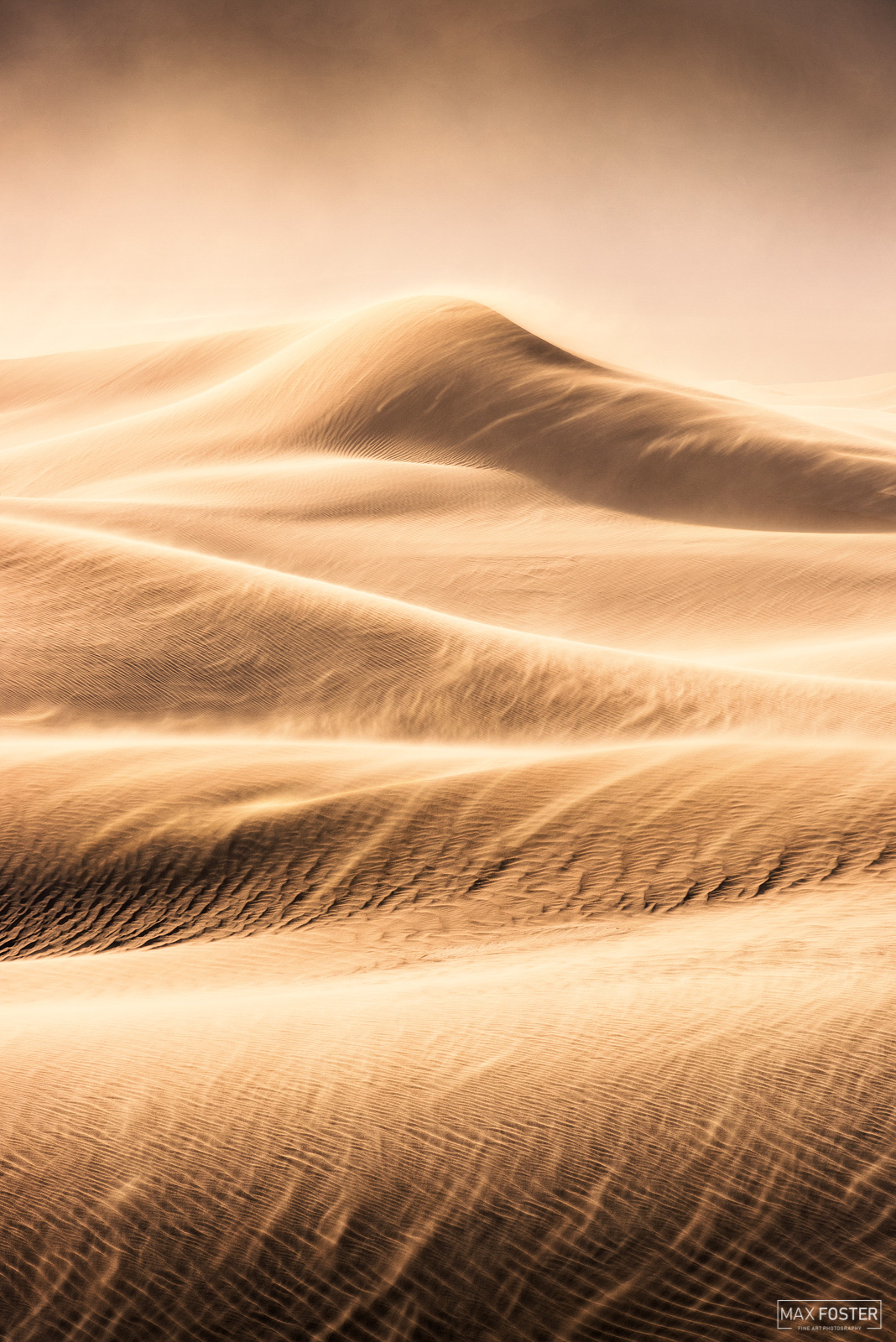 Elevate your space with Fury, Max Foster's limited edition photography print of sand dunes in Death Valley National Park from...