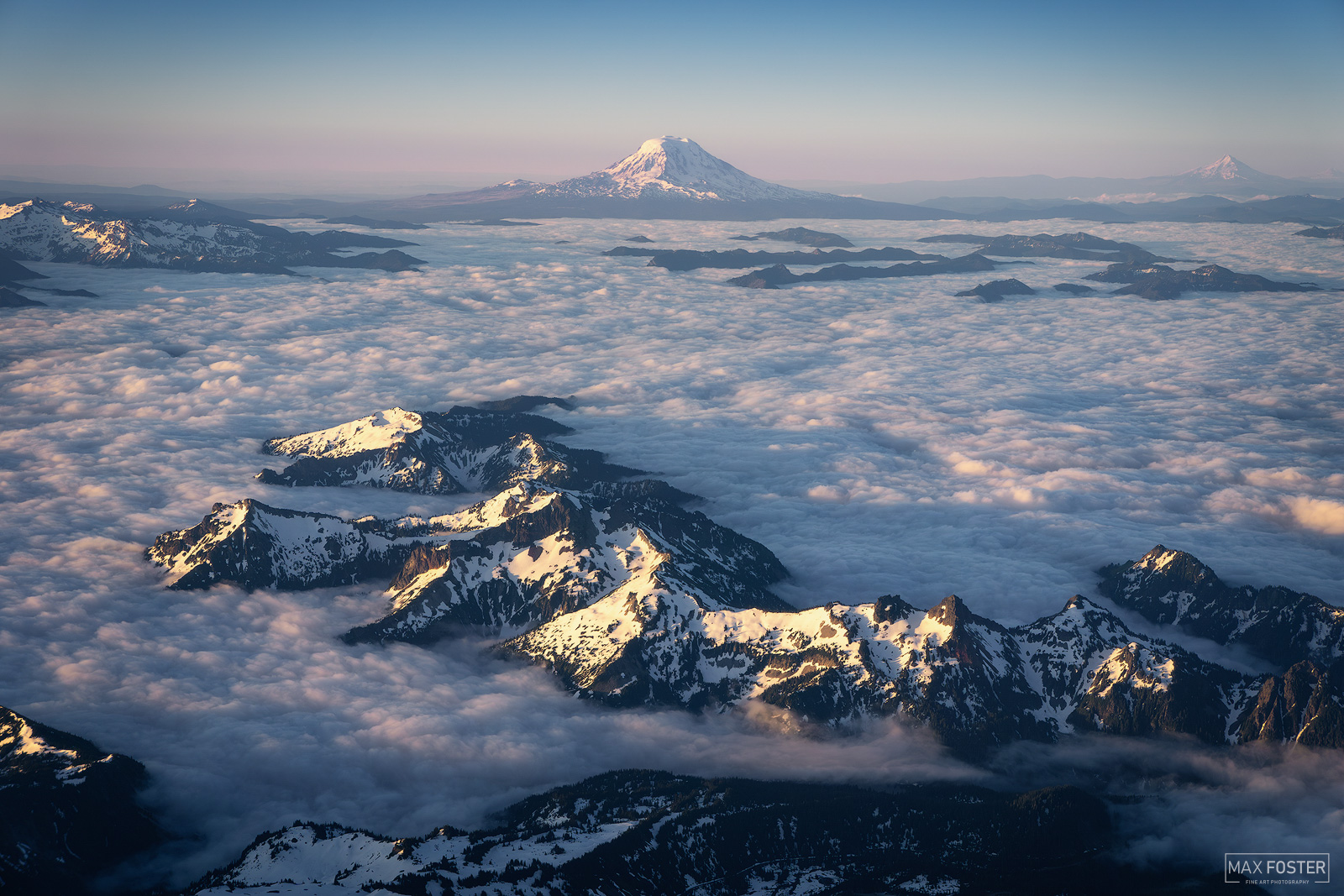 Elevate your space with Heavenly Heights, Max Foster's limited edition photographic print from the summit of Mt. Rainier in Washington...