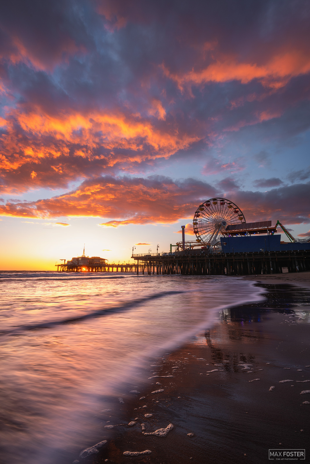 Add color to your walls with Kaleidoscope Skies, Max Foster's limited edition photography print of the Santa Monica Pier in California...