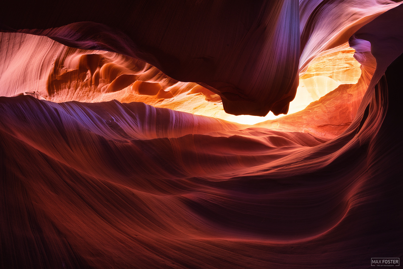 Elevate your space with Lava Flow, Max Foster's limited edition photography print of a slot canyon in Page, Arizona from his...