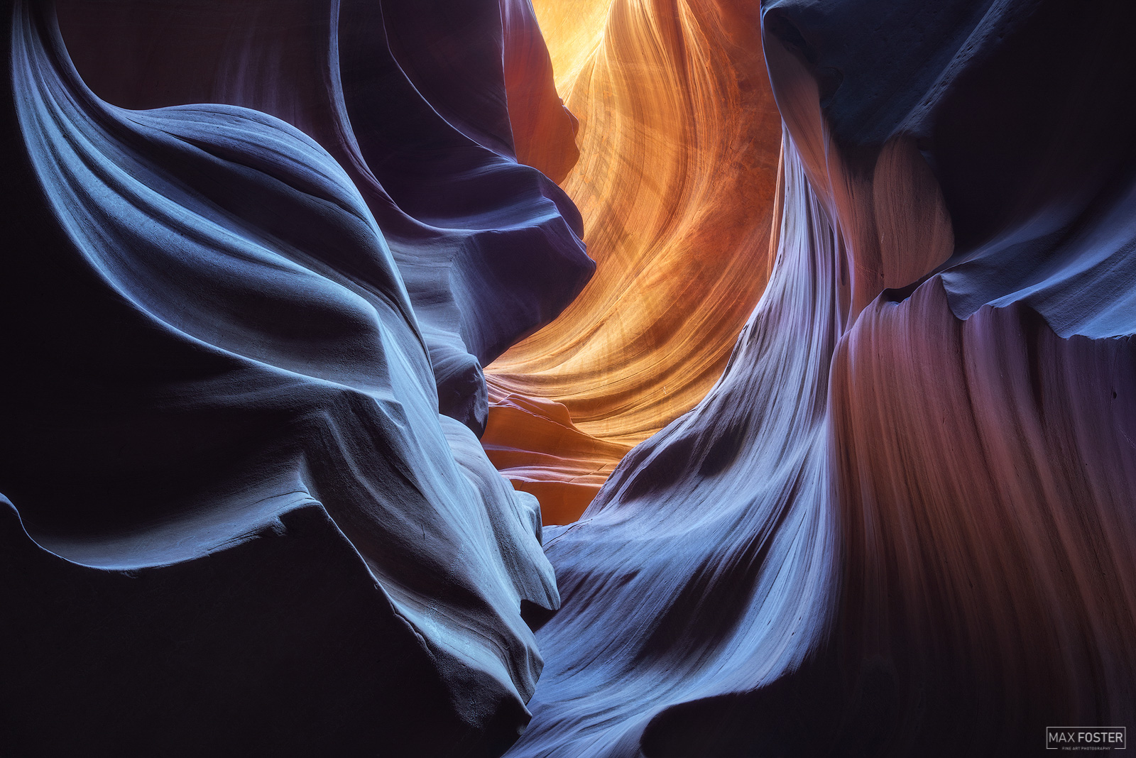 Elevate your space with Mindscape, Max Foster's limited edition photography print of a slot canyon in Page, Arizona from his...