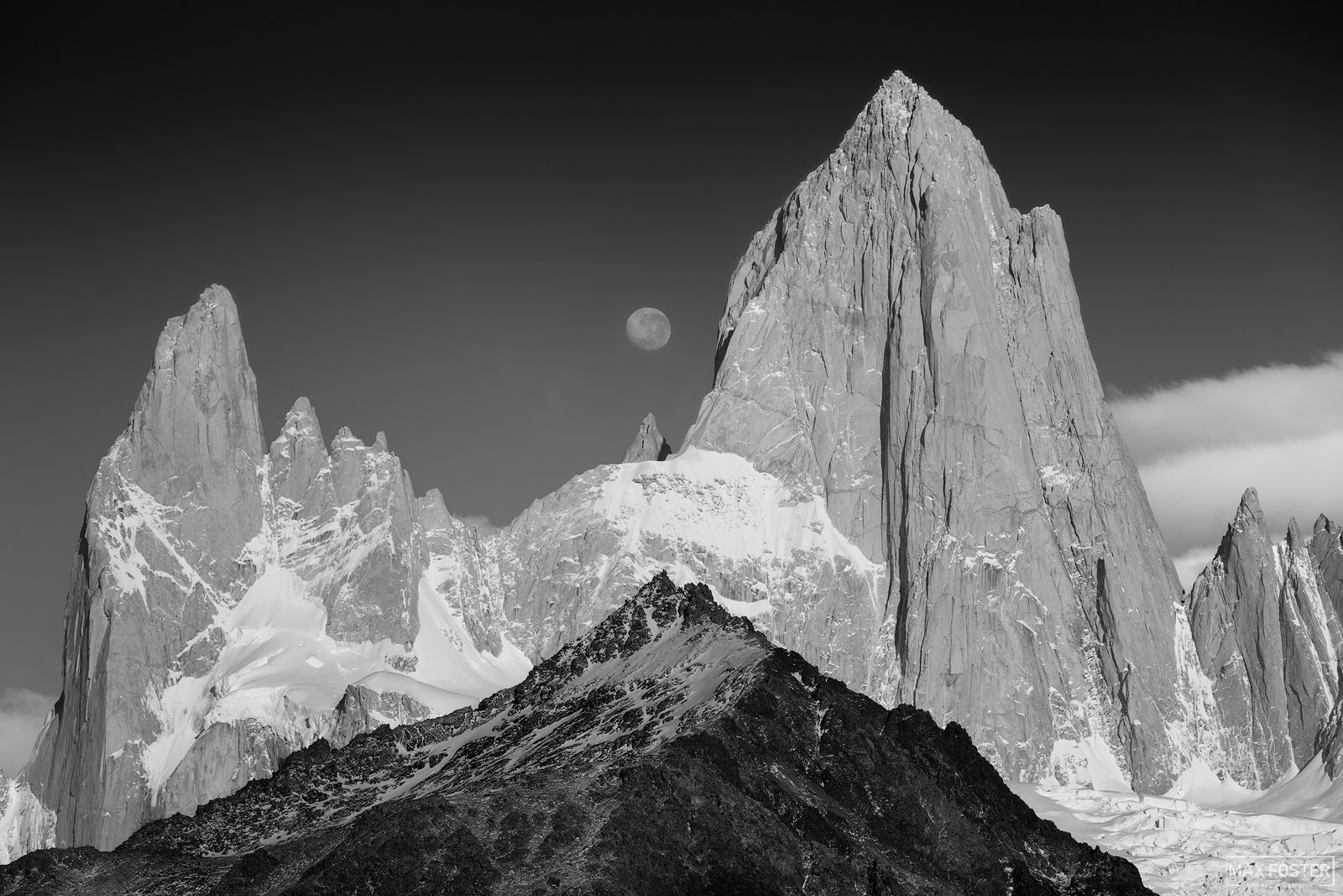 Transform your living space with Chromatic Bliss, Max Foster's limited edition photographic print of Mount Fitz Roy in Los Glaciares...