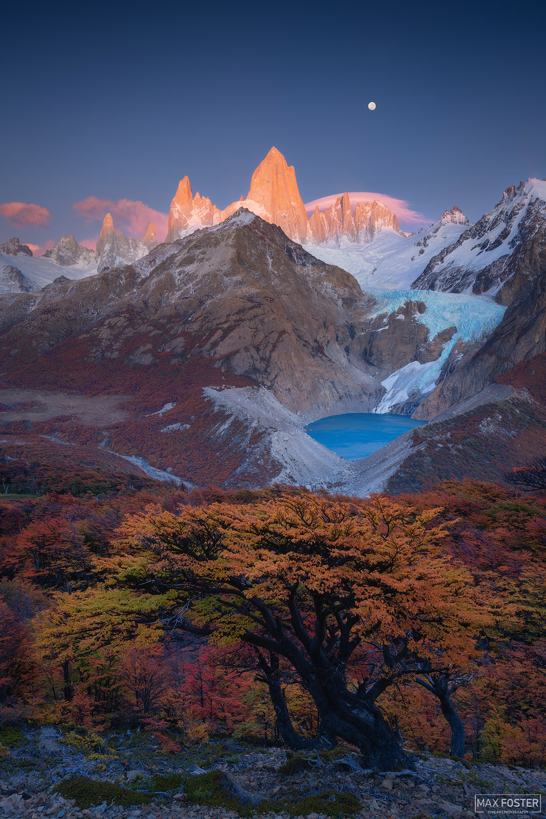 Adorn your walls with Polychrome Perspective, Max Foster's limited edition photographic print of Mount Fitz Roy in Los Glaciares...