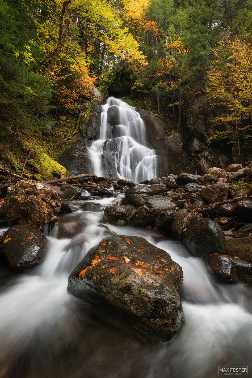 Breathe new life into your home with Reverence, Max Foster's limited edition photographic print of a Moss Glen Falls in Vermont...