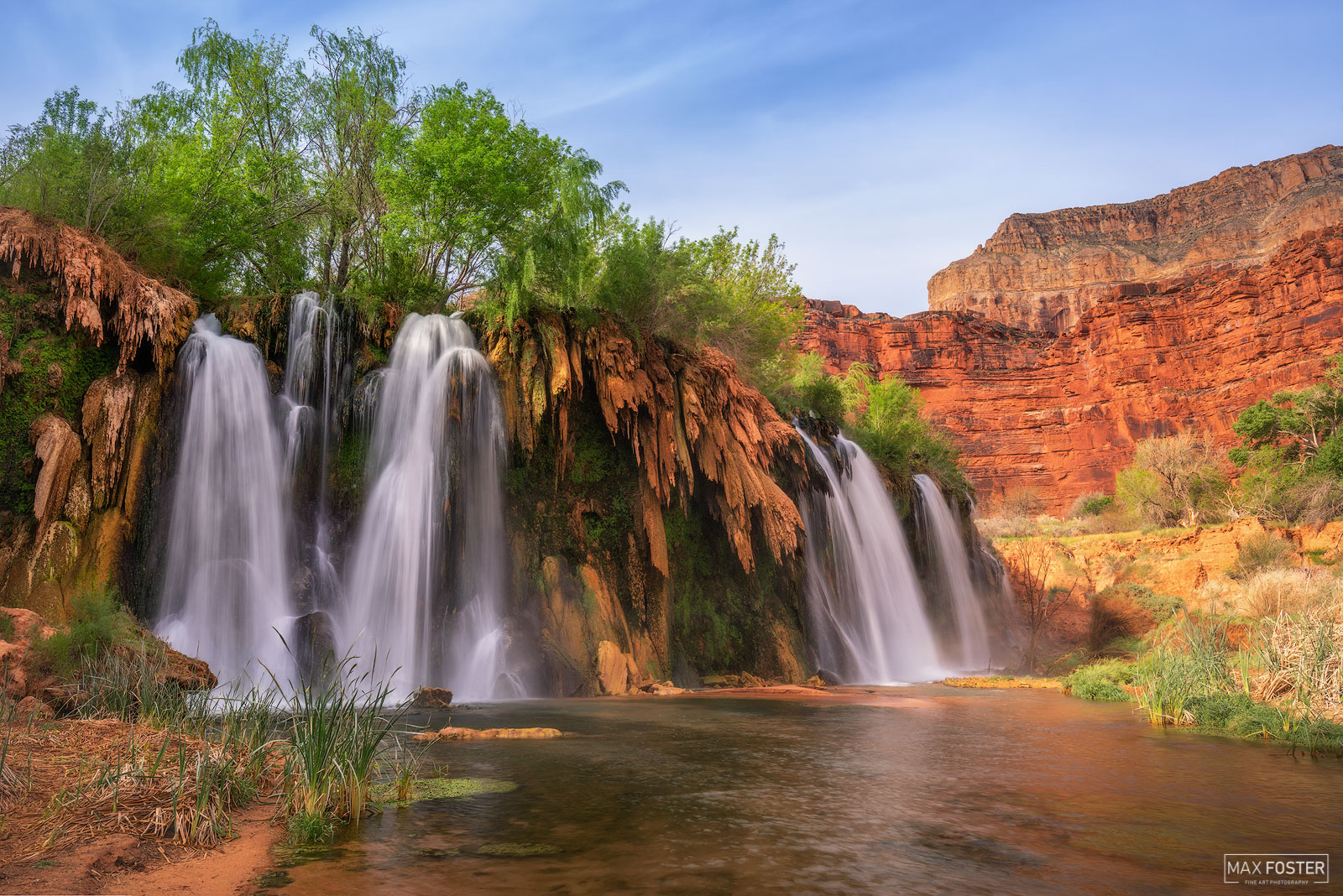 Breathe new life into your home with Sacred Waters, Max Foster's limited edition photography print of Navajo Falls from his Grand...