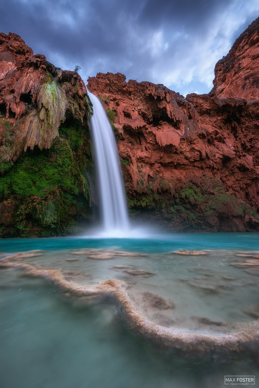Add color to your walls with Shadows Of The Past, Max Foster's limited edition photography print of Havasu Falls from his Grand...