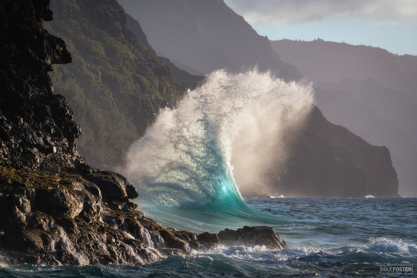 Shock Wave, Ke'e Beach, Kauai, Hawaii. Limited Edition. Photo © Max Foster.