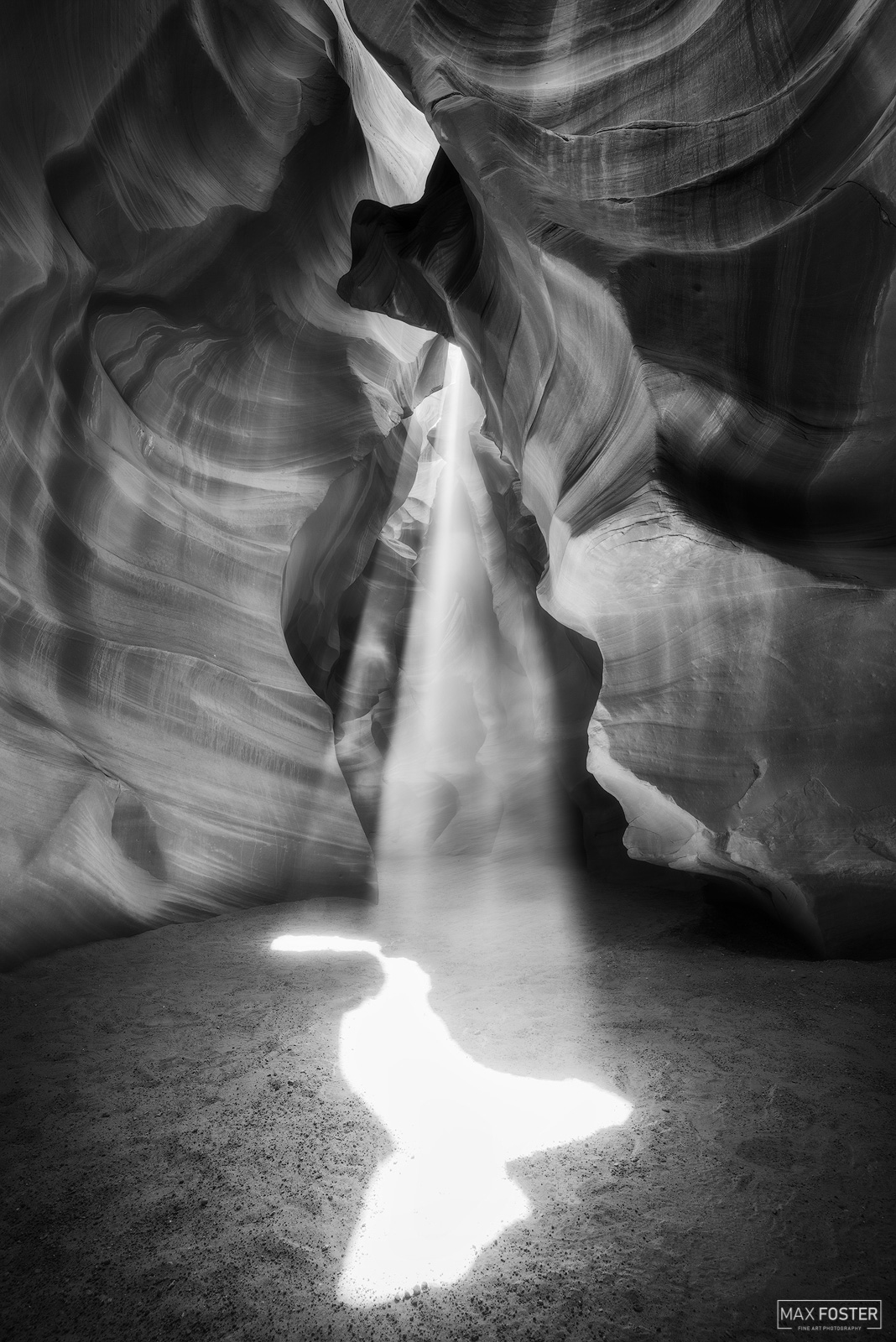 Refresh your space with Spirit Animal Monochrome, Max Foster's limited edition photography print of Antelope Canyon in Page...