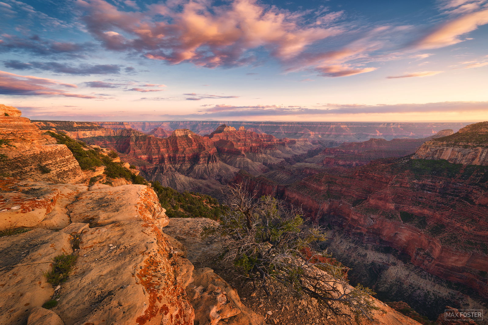 Bring your walls to life with Sunkissed, Max Foster's limited edition photography print from his Grand Canyon gallery collection...