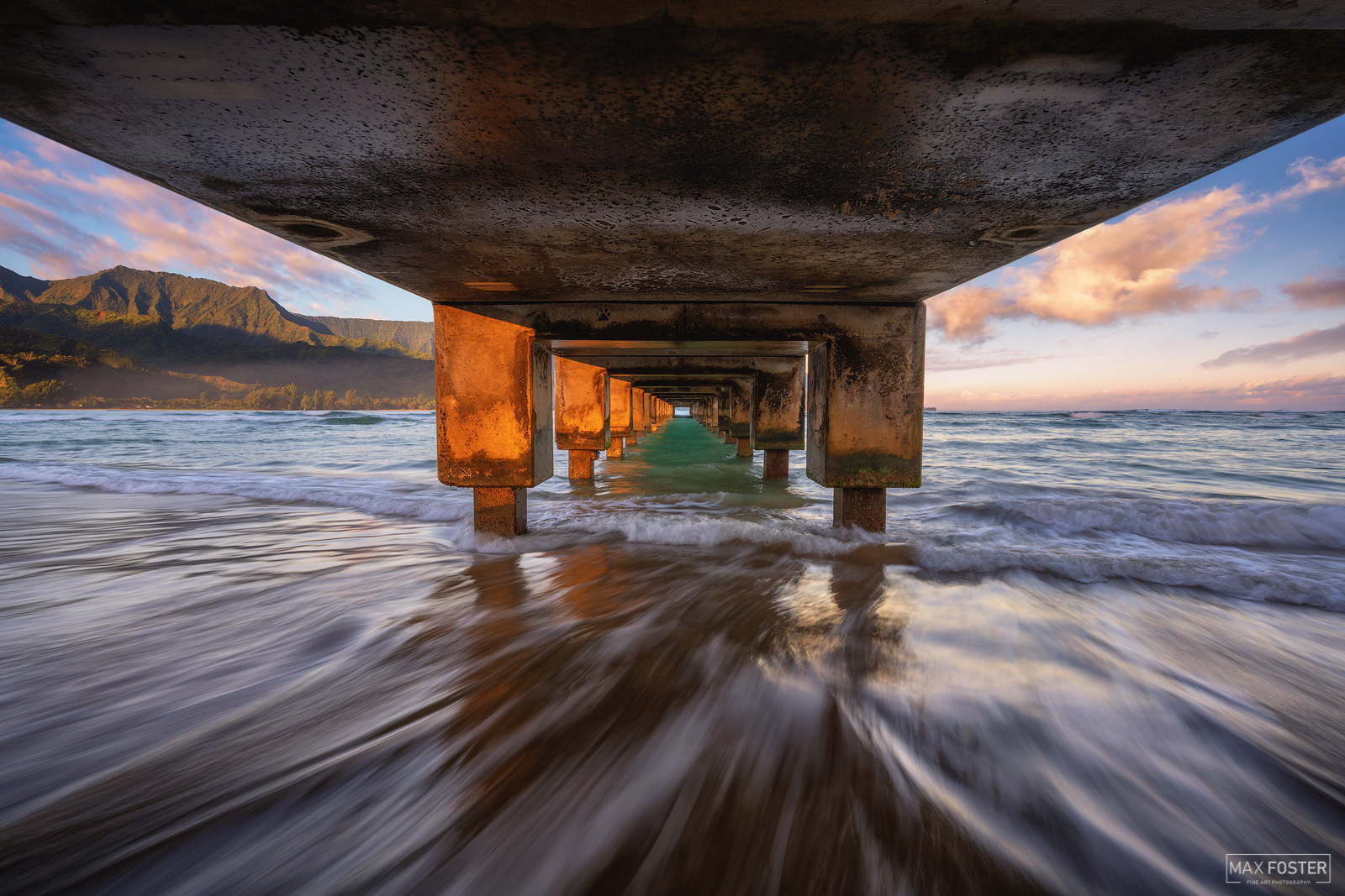 Elevate your space with Understudy, Max Foster's limited edition photography print of the Hanalei Bay Pier, Kauai from his Hawaii...